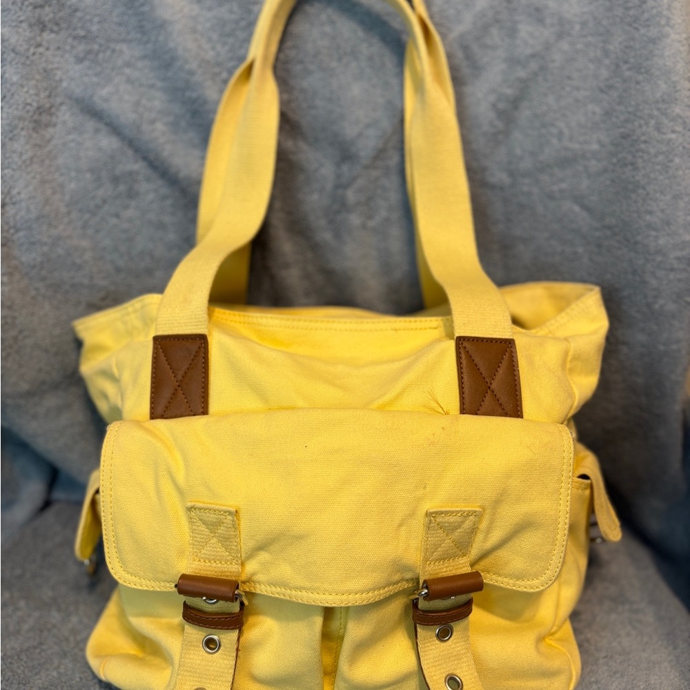 St. John's Bay Yellow Canvas Tote